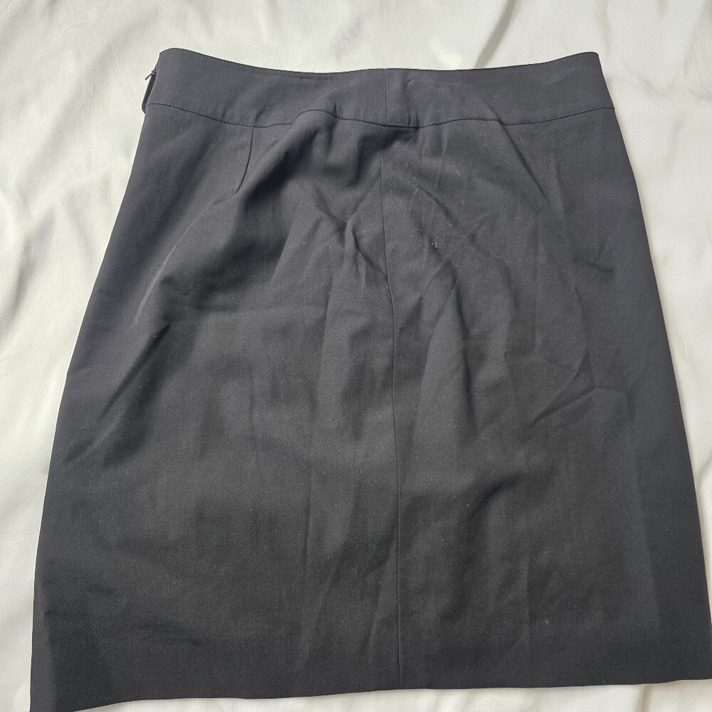 Worth Black Wool Blend‎ Pencil Skirt